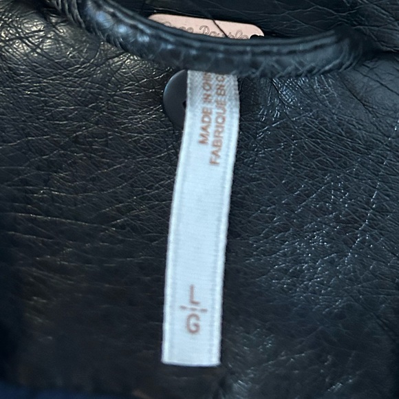 Free People black leader biker jacket - Picture 5 of 5